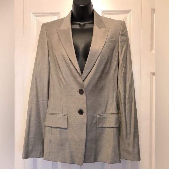 Hugo Boss Jackets & Blazers - NWOT Hugo  Boss Blazer Women’s Size 4 Color Grayish/ Beige Work Casual Preppy